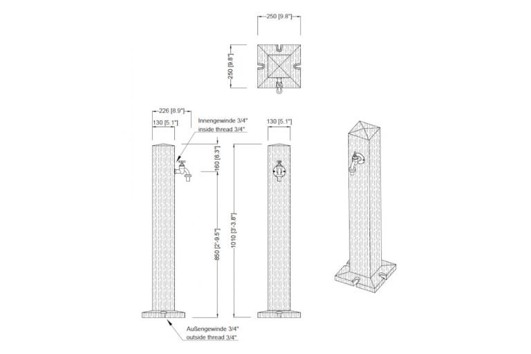Vandens kolonėlė - schema
